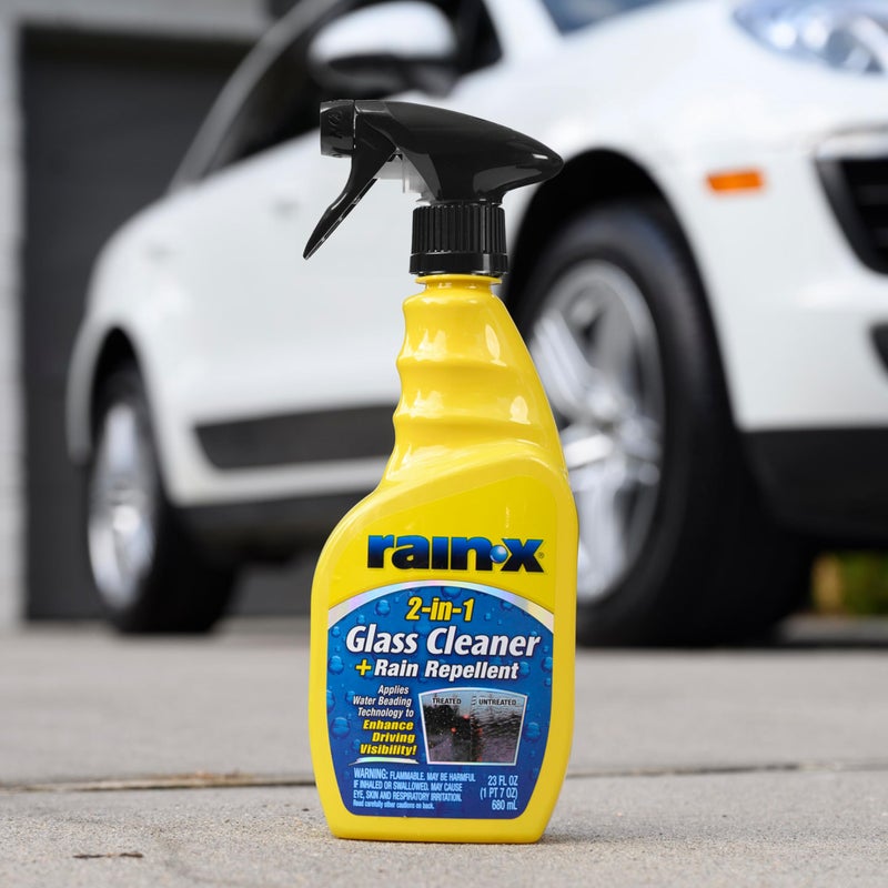 Rain-X 5071268-2 2-in-1 Glass Cleaner and Rain Repellant, 23 oz. (Pack of 2) - Provides a Streak-Free Clean for Automotive Glass While Preventing Sleet, Snow, Ice, and Road Spray Build Up - Image 5