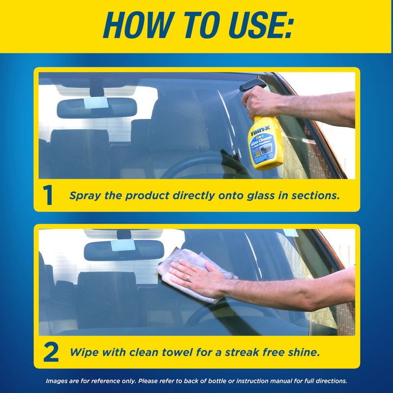 Rain-X 5071268-2 2-in-1 Glass Cleaner and Rain Repellant, 23 oz. (Pack of 2) - Provides a Streak-Free Clean for Automotive Glass While Preventing Sleet, Snow, Ice, and Road Spray Build Up - Image 3