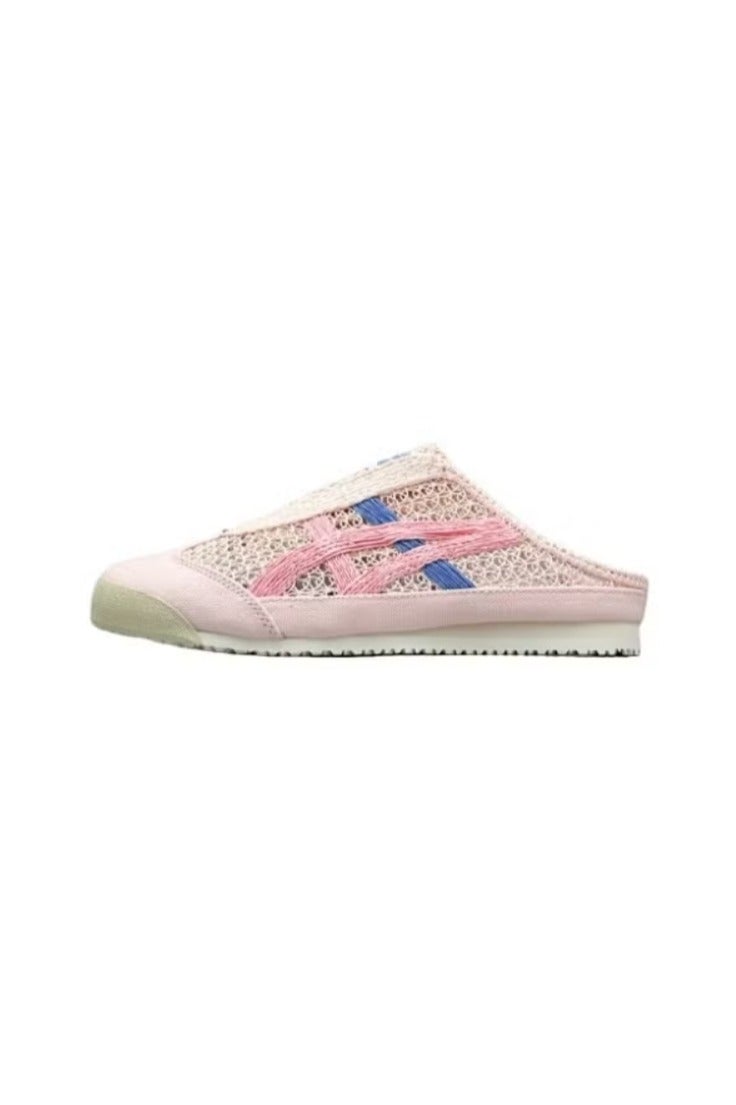 Onitsuka Tiger MEXICO 66 SABOT Summer Casual Slide Sandals - Pink/Light Blue - Image 4