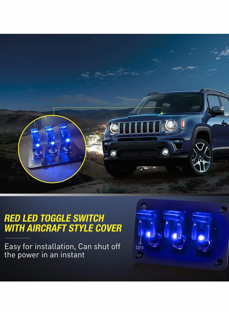 لوحة مفاتيح 3-عصا 12 فولت مع مؤشر LED وغطاء قابل للطي لمشاريع DIY أو سيارات السباق - مثالية للتخصيص والتحكم المحسن - Image 3