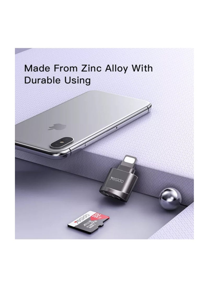 Yesido - High Speed Transmission Micro SD Card Reader for iPhone - Image 1
