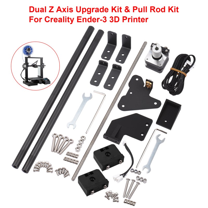 Dual Z Axis Upgrade Kit: Premium Aluminum Stainless Steel Pull Rod - High Stability Enhanced Printing Accuracy 3D Printer Accessories for Creality Compatible 3D Printers - Image 3