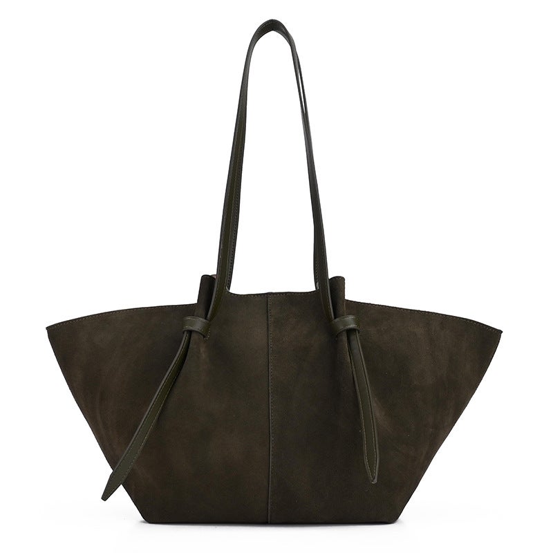Women'S Bag, First-Layer Cowhide Wing Bag, Large-Capacity Shoulder Bag, High-End Armpit Bag, French Niche Women'S Bag - Image 1