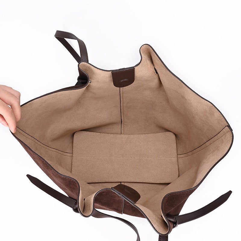 Women'S Bag, First-Layer Cowhide Wing Bag, Large-Capacity Shoulder Bag, High-End Armpit Bag, French Niche Women'S Bag - Image 5