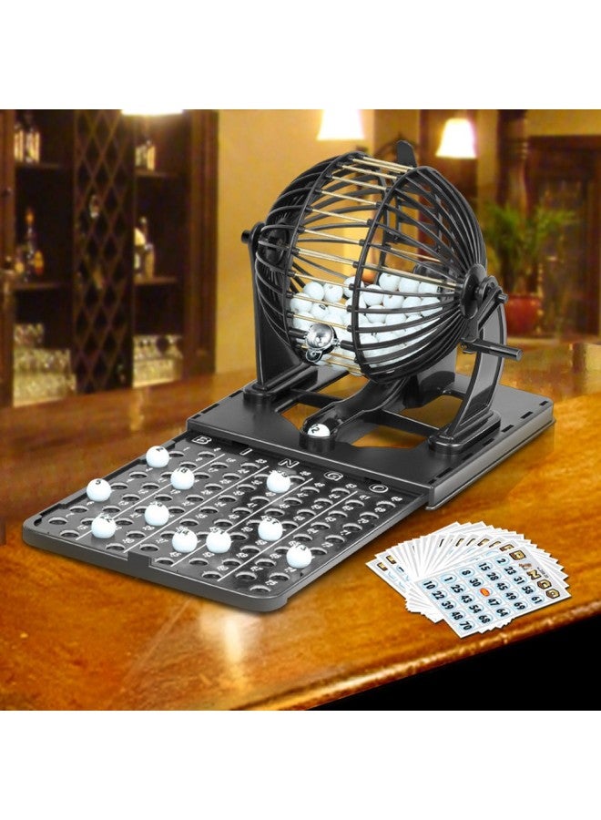 Bingo Bingo Machine 75 Yards Bingo Ball With Roller Cage 20 Pieces Bingo Card Game Lottery Machine Cross Border Toy