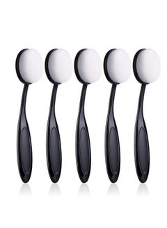 UNIMEIX 5 Pack Blending Brushes For Card Making Blending Tools For Drawing Blending Brush Blender（Size 3 1.18" Brush Head Black）  - Image 1