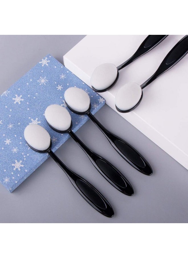 UNIMEIX - 5 Pack Blending Brushes For Card Making Blending Tools For Drawing Blending Brush Blender（Size 3 1.18" Brush Head Black） - Image 1