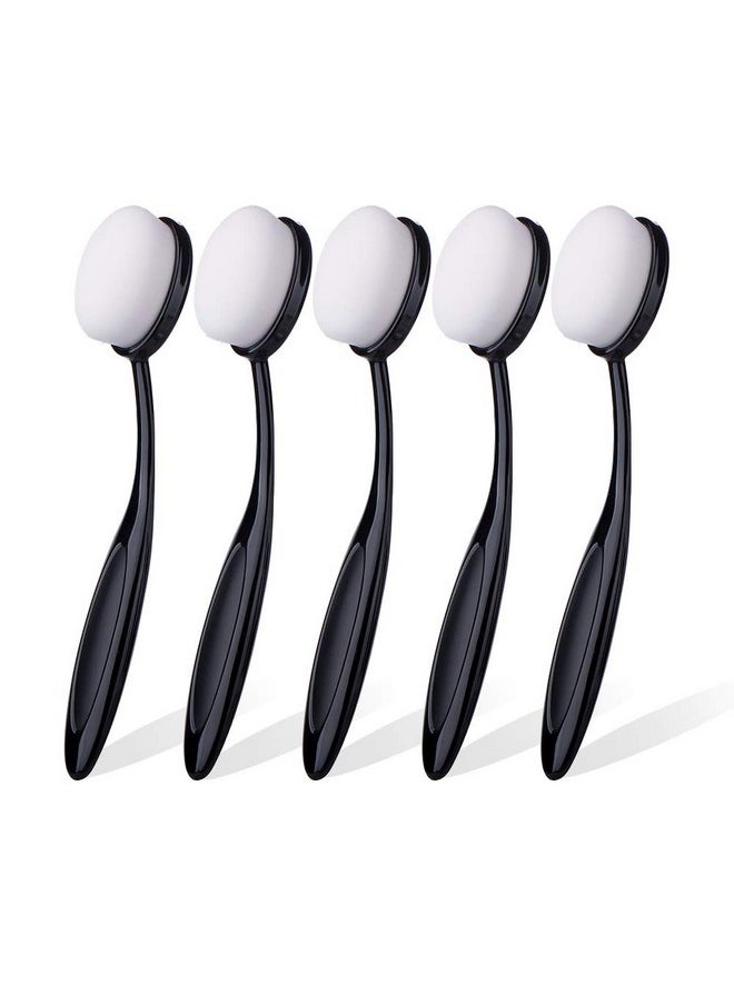 UNIMEIX - 5 Pack Blending Brushes For Card Making Blending Tools For Drawing Blending Brush Blender（Size 3 1.18" Brush Head Black） - Image 1