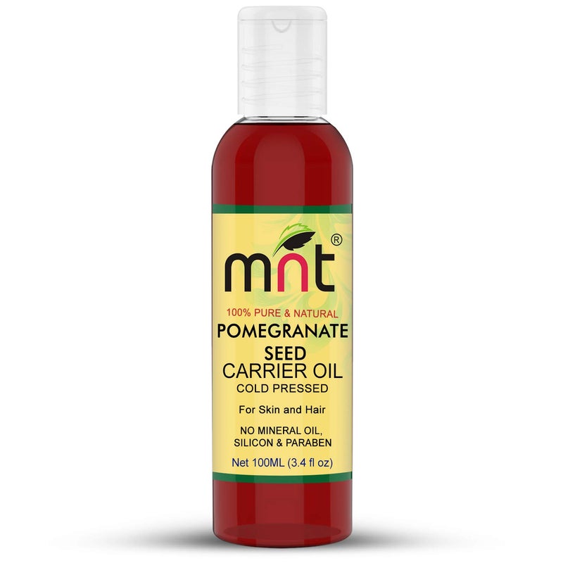 MNT Pomegranate Seed Carrier Oil (100ml) 100% Pure Natural & Undiluted For Hair Growth, Face & Skin Moisturizer