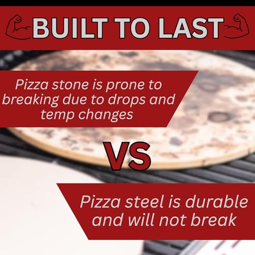 ThermiChef 14x20 Pizza Steel, 1/4" Thick, 19.2 lbs - Cooking Steel for Oven & Grill - Made in USA - Image 3