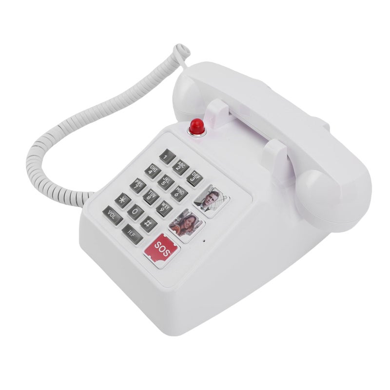 Senior Emergency Phone Big Buttons Adjustable Volume 5 SOS Numbers Red - Image 2