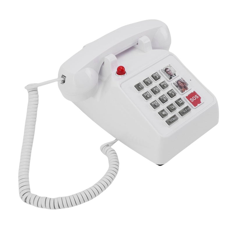 Senior Emergency Phone Big Buttons Adjustable Volume 5 SOS Numbers Red - Image 5