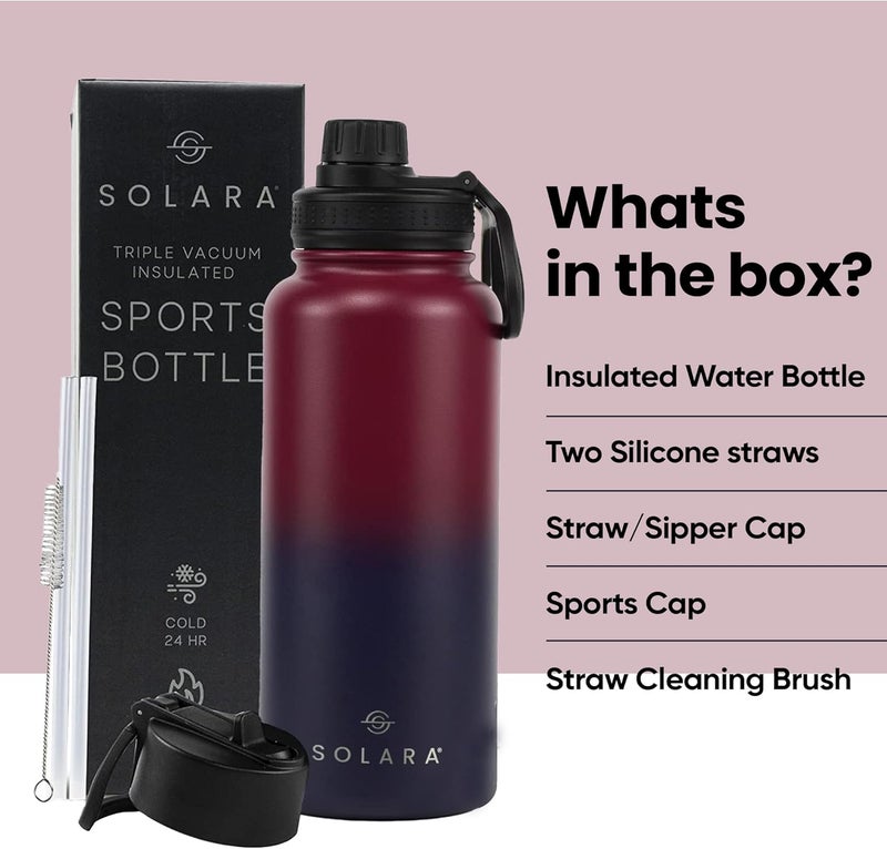 SOLARA Insulated Water Bottle 1 Litre, Hot Water Bottle, 1000ml Thermosteel Water Bottle for Travel, Home, Office, School, Gym, Adults, Water Bottle Hot and Cold, Sipper Bottle, Dark Intentions - Image 5