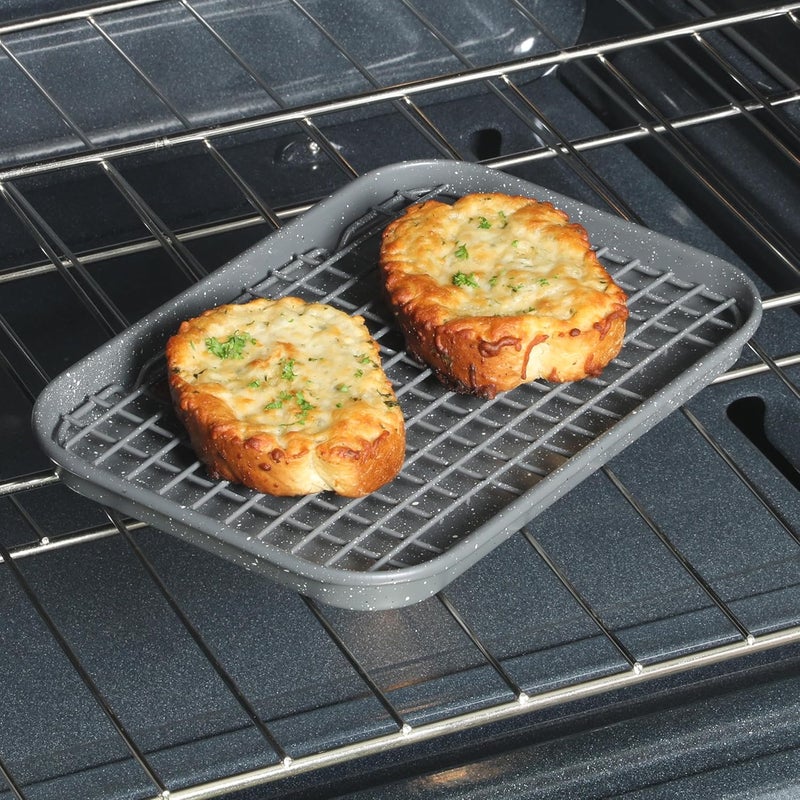 Oster Greystone Premium 4-Piece Carbon Steel Toaster Oven Bakerware Set – PFOA Free Non-Stick Bakeware for Easy Cooking - Image 3