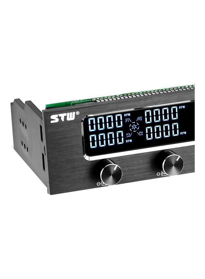 4-Channel Digital Fan Speed Controller Black