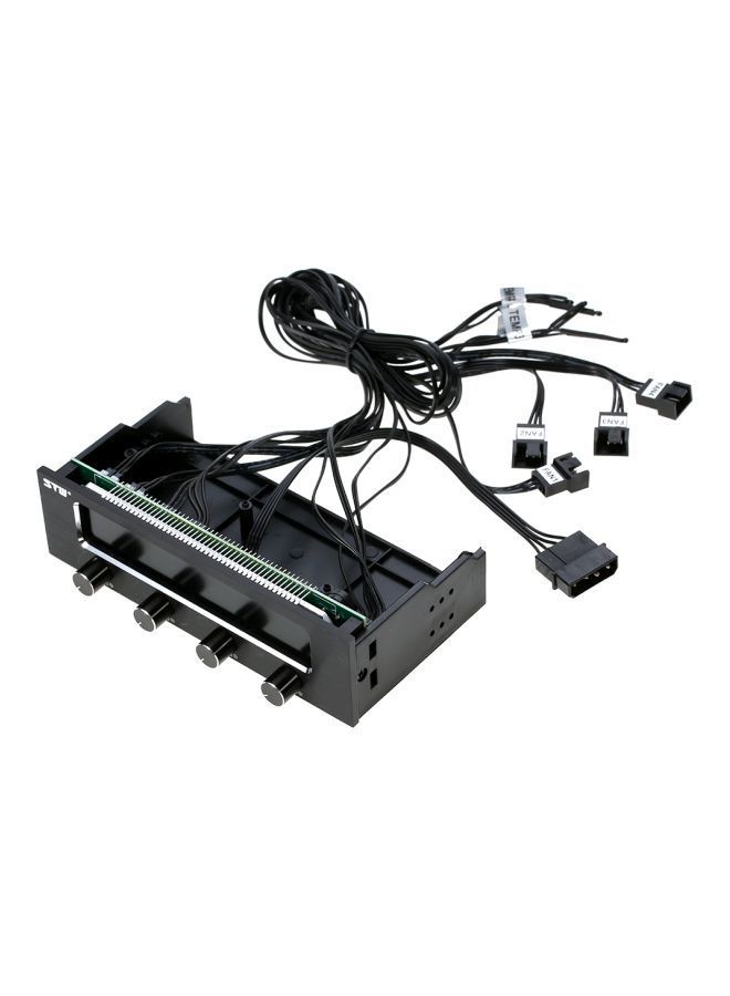 NIBEMINENT 4-Channel Digital Fan Speed Controller Black  - Image 2