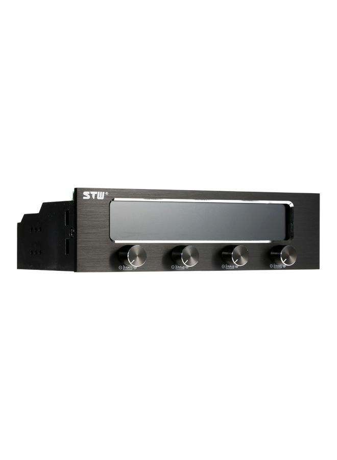 4-Channel Digital Fan Speed Controller Black