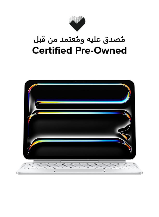 Apple Certified Pre Owned - iPad Magic Keyboard Case for iPad Pro 11" (M4) - White - Image 1