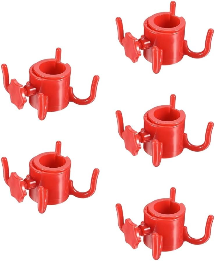 Red Outdoor Beach Umbrella Hook Hanger Four Claws Storage Bag Space Saving - Image 2