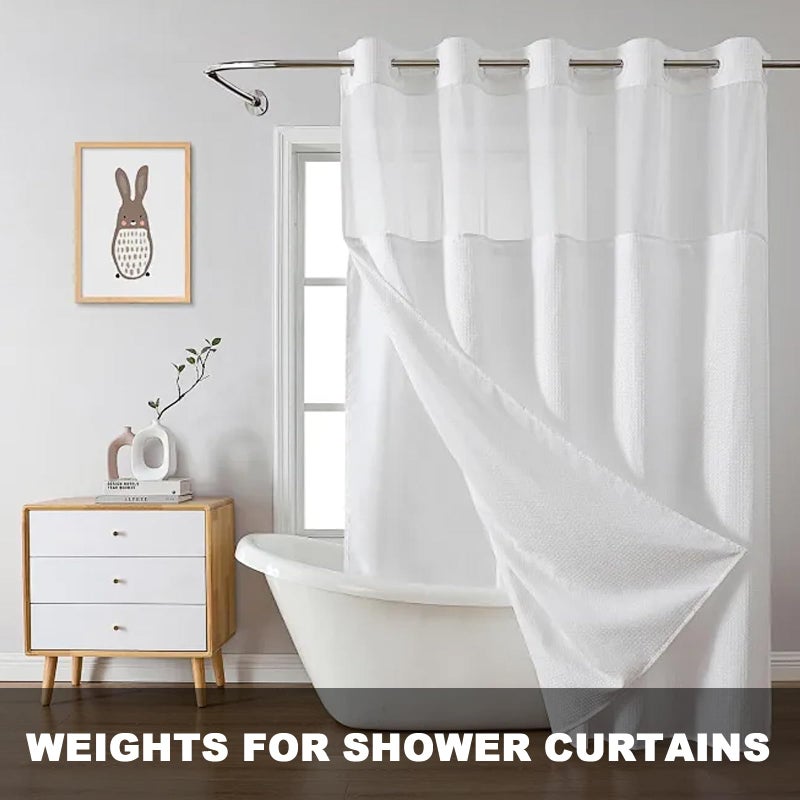 Tusirgre 13Yard Shower Curtain Weights Tape, Drapery Weight Rope, Heavy Drapery Weights for Indoor Tulle Fabrics, Weighted Lead Rope Increase Curtain Weight, DIY Length Curtain Accessories - Image 2