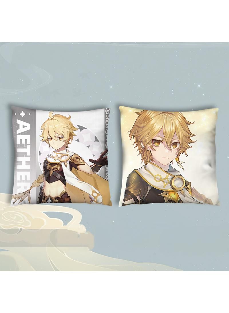 Animation pillow cover Genshin Impact game cartoon pillow cover square double-sided cushion cover 45 * 45cm