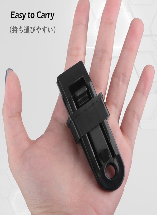 TRIWONDER Tarp Clips Heavy Duty Lock Grip Thumb Screw Tent Awning Tarp Clamps Set Reusable for Camping Canopy Outdoor Caravan (Black - 12 Pcs) - Image 4