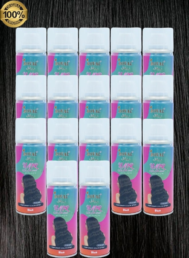 روفال 17 قطع روفال بخاخ صبغة شعر المؤقتة باللون الأسود - Image 1