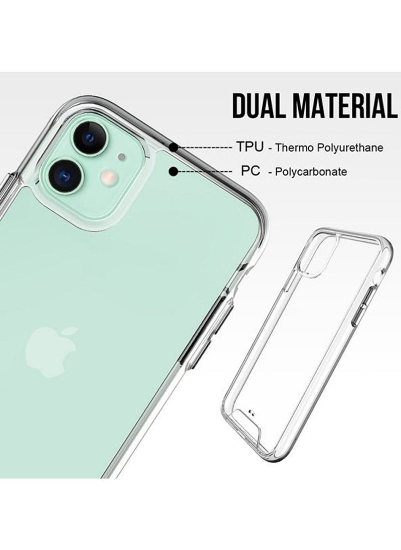 Generic - Case Transparent Mental Button Space Heavy Duty Shockproof Crystal 2 IN 1 Shockproof Case For IPhone Xs Max - Image 1