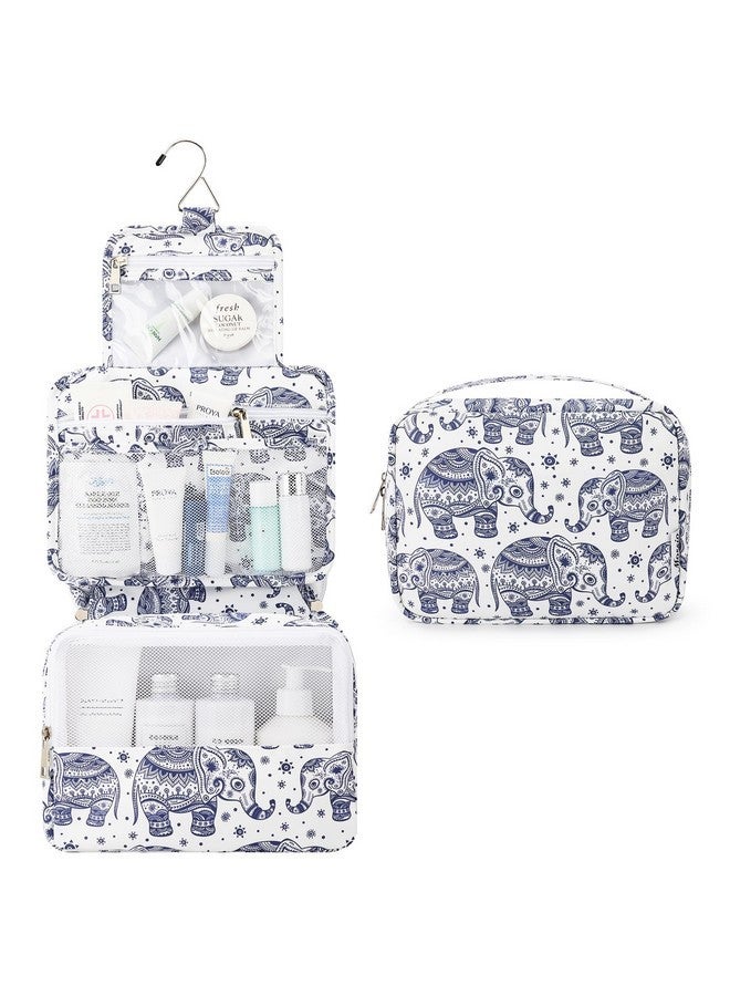 Mossio Hanging Toiletry Bag With Sturdy Hook - Large Portable Cosmetic Makeup Travel Organizer For Men & Women Elephant B - Image 2