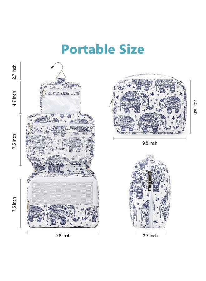 Mossio Hanging Toiletry Bag With Sturdy Hook - Large Portable Cosmetic Makeup Travel Organizer For Men & Women Elephant B - Image 4