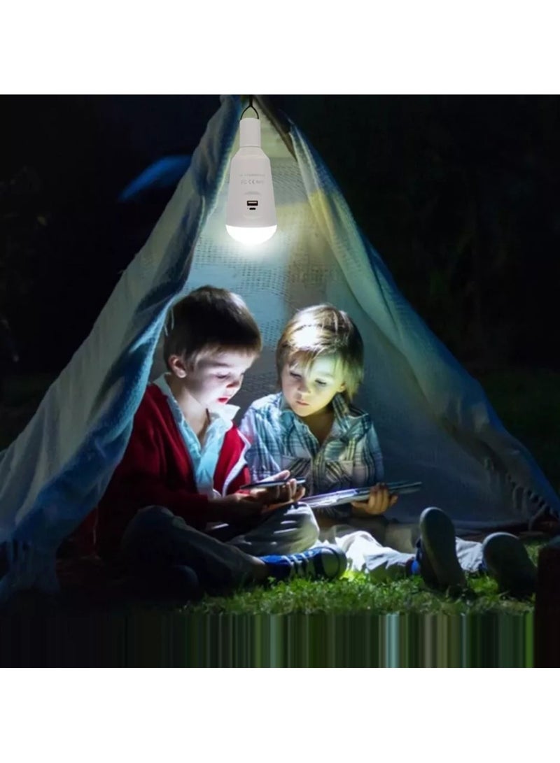 مصباح E27 LED بالطاقة الشمسية قابل لإعادة الشحن مع جهاز تحكم عن بعد - 0-5 وات إضاءة داخلية وإضاءة تخييم بالطاقة الشمسية، تيار متردد ~ 250 فولت/تيار مستمر 6 فولت، أبيض - Image 4