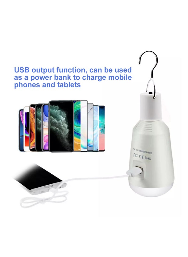 مصباح E27 LED بالطاقة الشمسية قابل لإعادة الشحن مع جهاز تحكم عن بعد - 0-5 وات إضاءة داخلية وإضاءة تخييم بالطاقة الشمسية، تيار متردد ~ 250 فولت/تيار مستمر 6 فولت، أبيض - Image 5