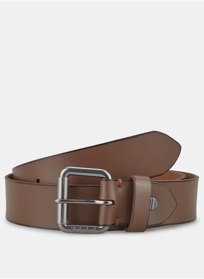 Timberland Roller-Buckle Buffalo Leather Belt