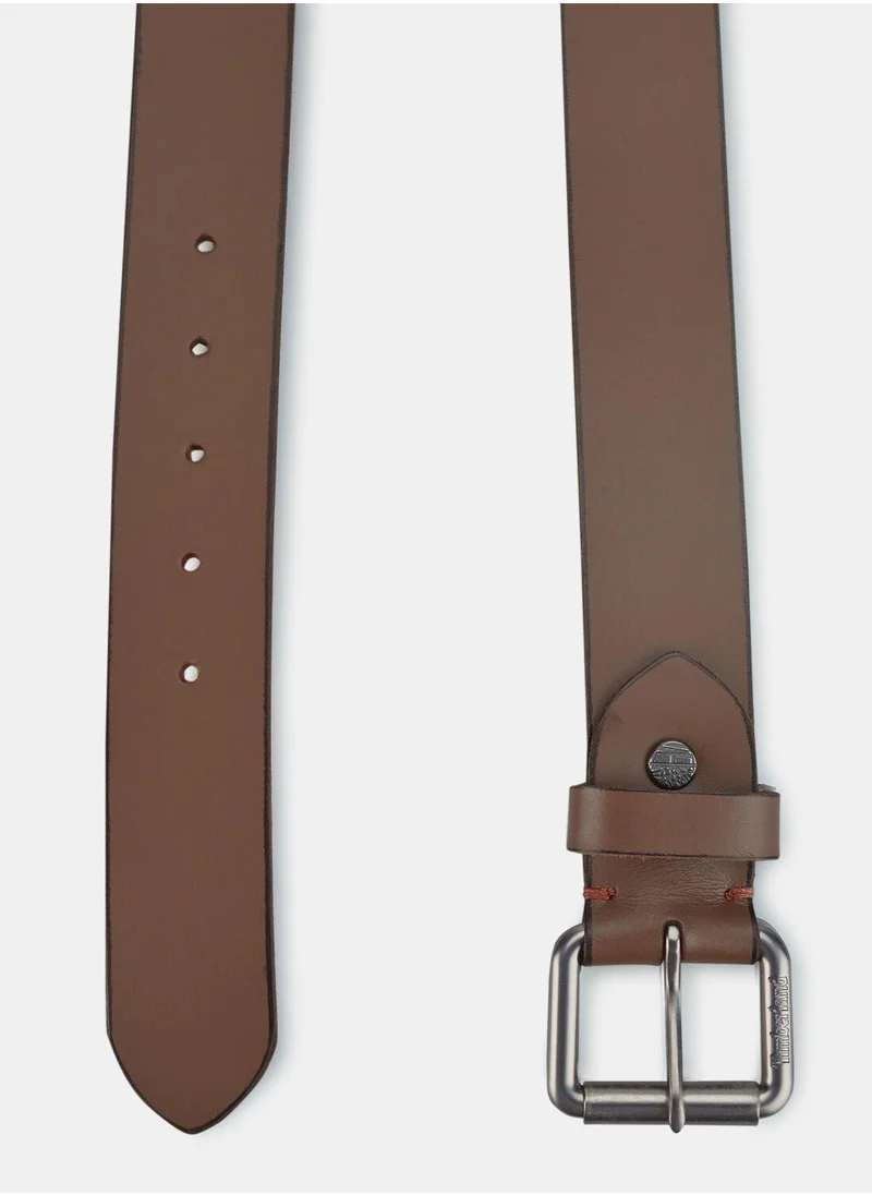 Timberland Roller-Buckle Buffalo Leather Belt