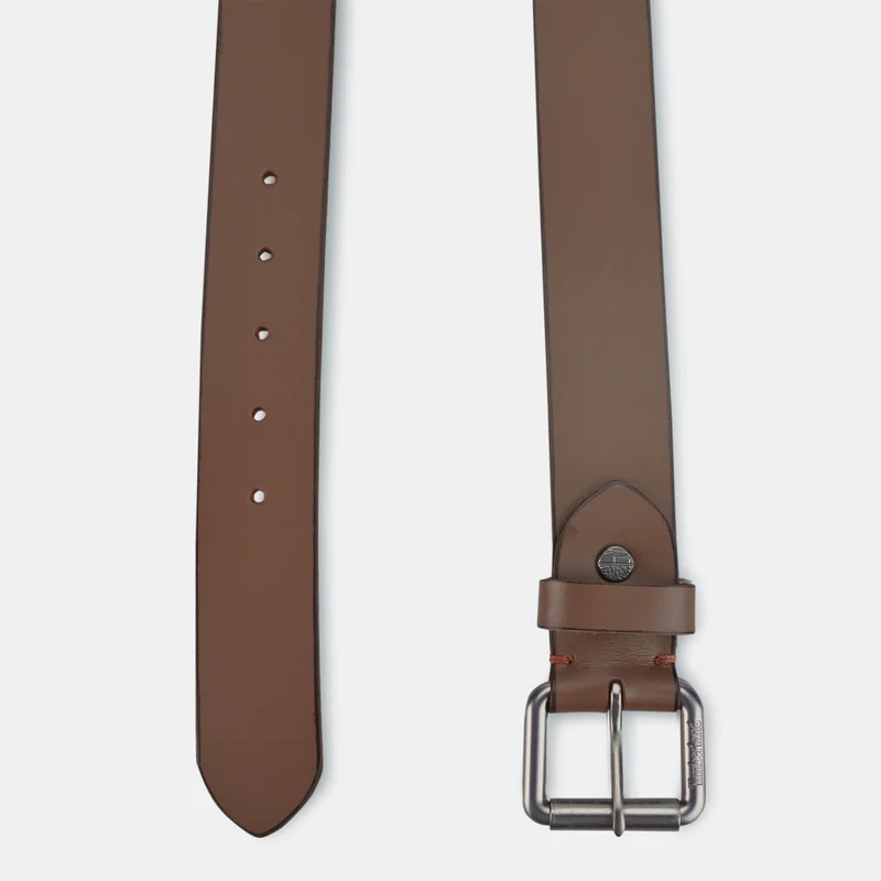 Timberland Roller-Buckle Buffalo Leather Belt
