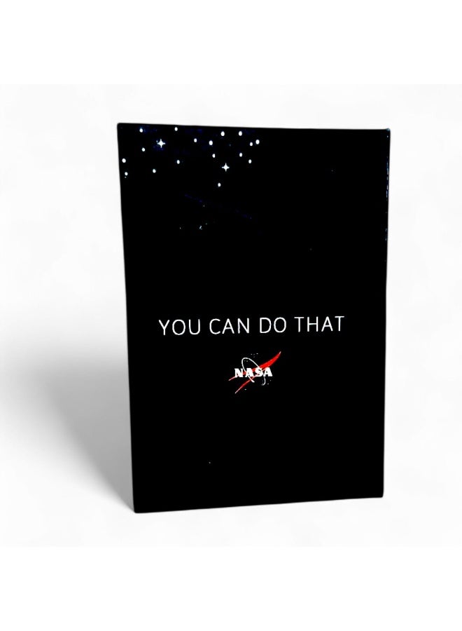 NASA Inspirational Black Notebook – “You Can Do That” Quote with Space Design - Image 2