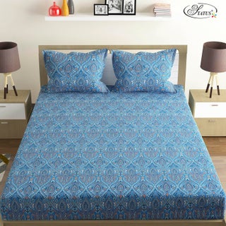 Status Contract 2025 Cotton Rich Double Bedsheet with 2 Pillow Covers for Bed Room Home Hotel120 GSM Blue - pzsku/Z205C9B1E499F11862A0FZ/45/1748264813/6f460aa7-bcca-4c93-a636-b8d03823c221