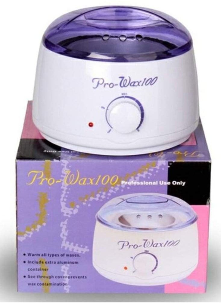 Prowax 100 - Pack Of 2 Hair Waxing Machine With Black Waxes White/Purple/Black - Image 1