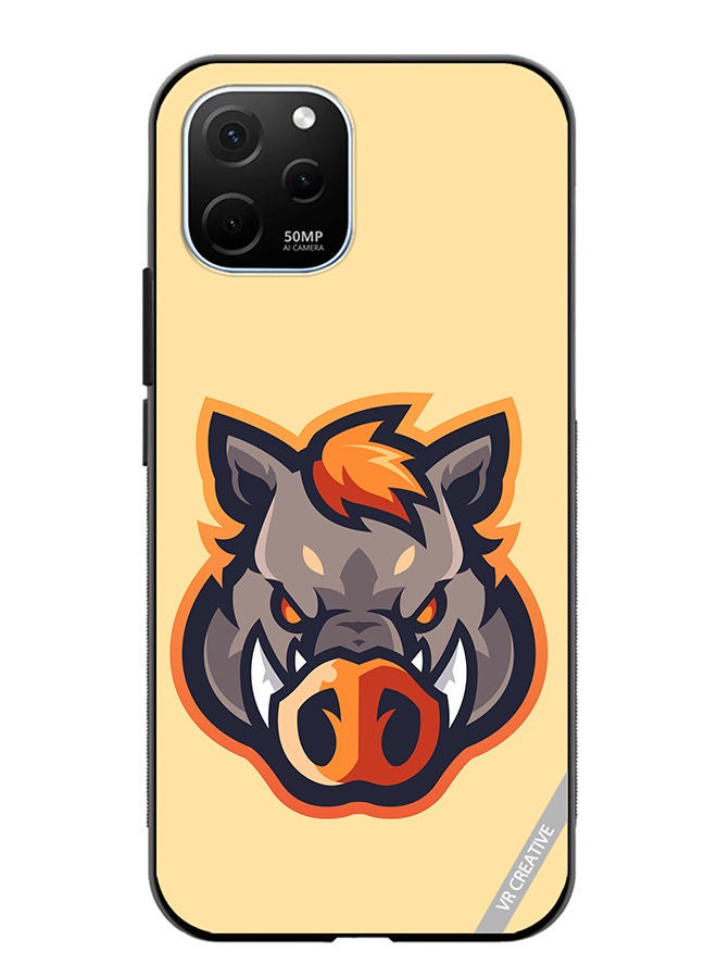 VR CREATIVE Protective Case Cover For Huawei Enjoy 50z Wild Boar Design Multicolour - Image 1