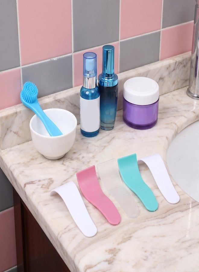 Wanmu 20Pcs Portable Hair Wax Cleansing Spatulas Reusable Wax Sticks Mask Scraper Plastic Waxing Applicator & Depilatory Creams Hair Waxing Removal Beauty Tools (White, Pink, Green, Clear - Image 5
