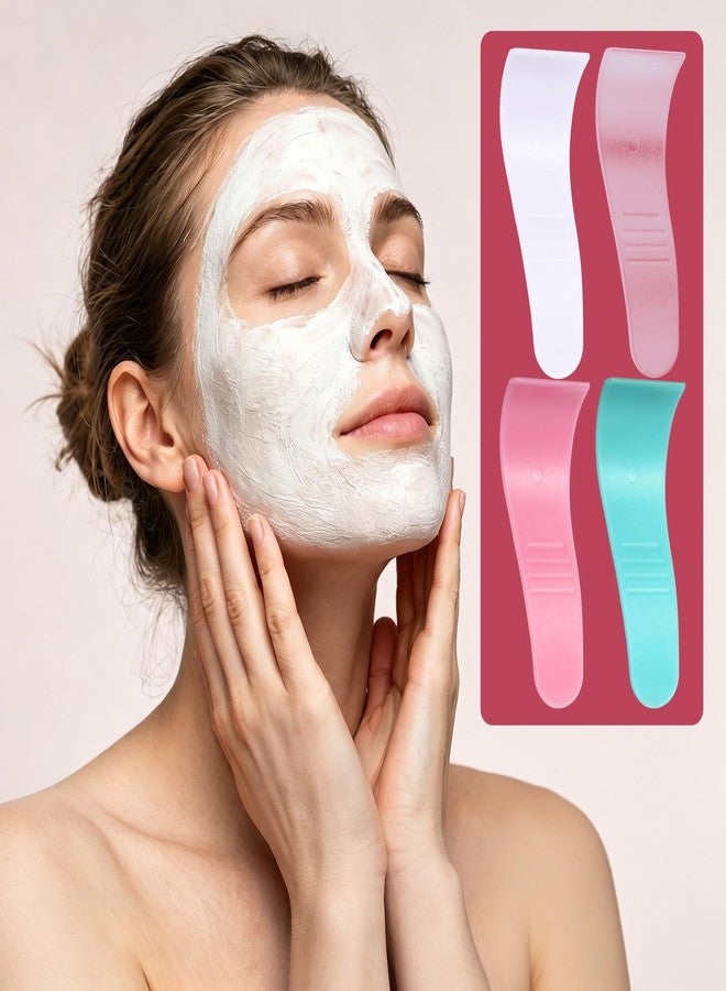 Wanmu 20Pcs Portable Hair Wax Cleansing Spatulas Reusable Wax Sticks Mask Scraper Plastic Waxing Applicator & Depilatory Creams Hair Waxing Removal Beauty Tools (White, Pink, Green, Clear - Image 4