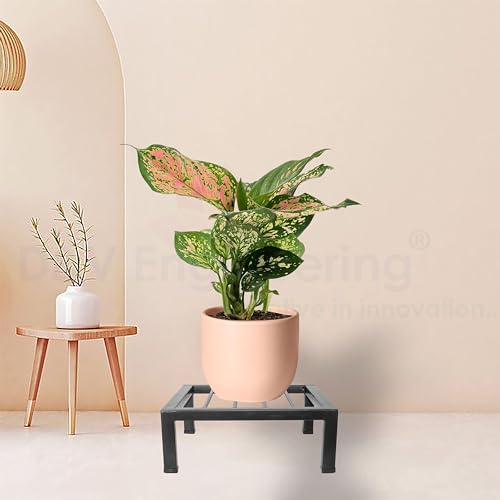 D&V ENGINEERING - Creative in innovation D&V Engineering Heavy Duty Metal Planter Stand | Flower Pot Stand | Plant Stand for Indoor & Outdoor | Sturdy Iron Rack | Balcony & Garden Plant Holder | Water Dispenser Stand, Black - Pack of 2 - Image 5