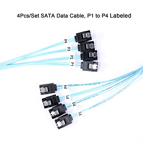 ADCAUDX SATA-III Cable:0.5M, 4Pcs/Set Thin SATA 6Gbps HDD SSD Data-Cable Bundled Replacement for Server Bitcoin Computer SSD HDD CD DVD Drives Raid(1.6FT) - Image 3