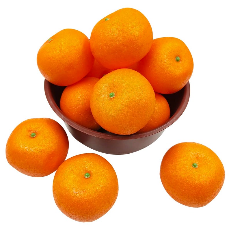 DaKuan 12 pcs Fake Oranges Simulated Plastic Orange Artificial Oranges Decorative Fruit Tray Used for Furniture Decoration Decorations for Kitchen Window Display and Photo Props236295 inch - Image 2
