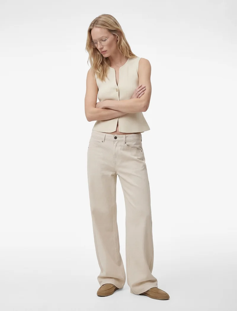 كوتون Peplum Knit Vest