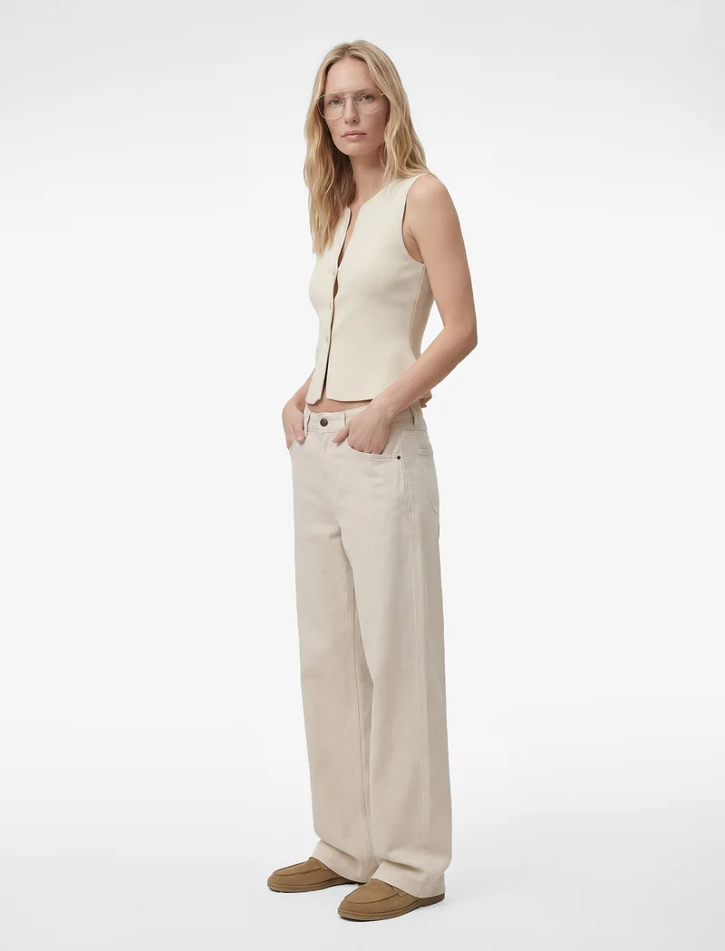 كوتون Peplum Knit Vest