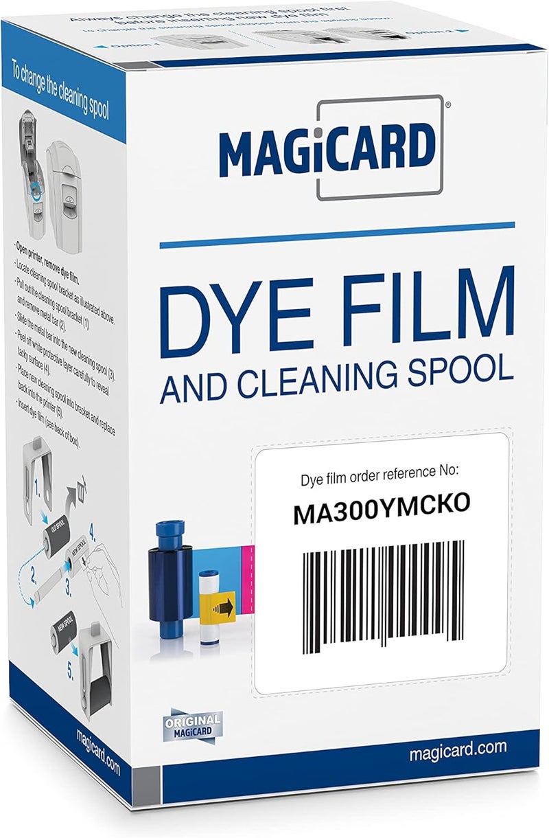 Bodno Magicard MA300YMCKO Color Ribbon - YMCKO - 300 Prints with Software Demo - Image 1