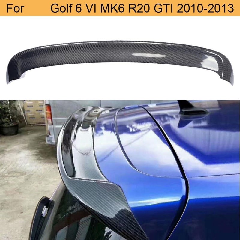 QASULER Carbon Fiber Rear Trunk Spoiler for VW Golf 6 MK6 VI R20 GTI - Image 4