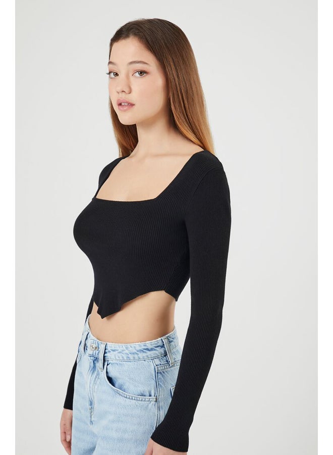 FOREVER 21 Ribbed Knit Cropped Sweater  - Image 3