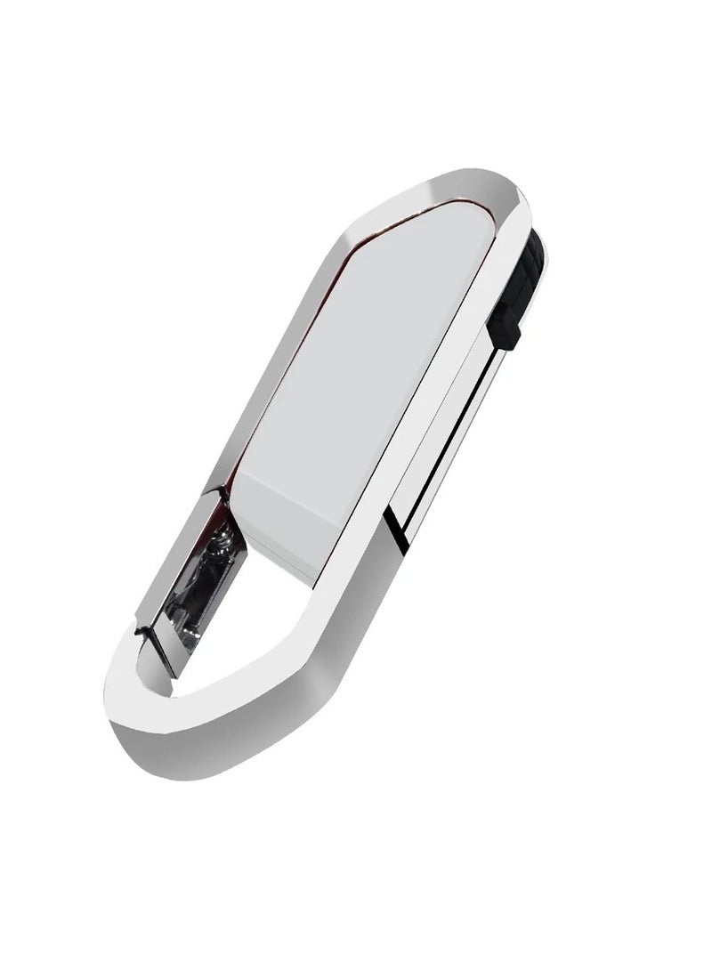 AROAQ USB Flash Drive, Portable Metal Thumb Drive with Keychain, USB 2.0 Flash Drive Memory Stick, Convenient and Fast Pen Thumb U Disk for External Data Storage, (1pc 32GB Silver) - Image 1